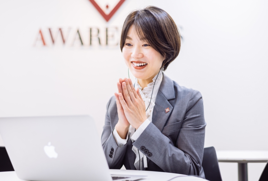 インタビュー中の様子